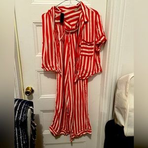Free People Sleepwear Small Striped Set